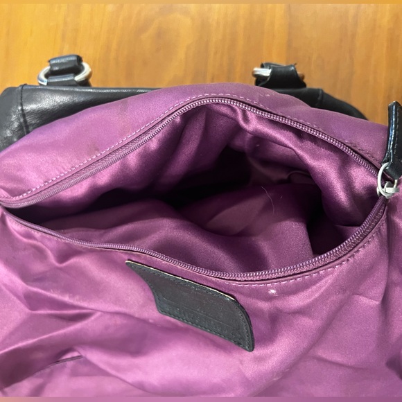 Vintage Coach Ashley Large Black Leather Satchel Purse Bag F15447 - Picture 13 of 14